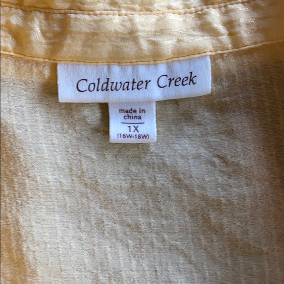 Yellow button down top - Picture 4 of 6